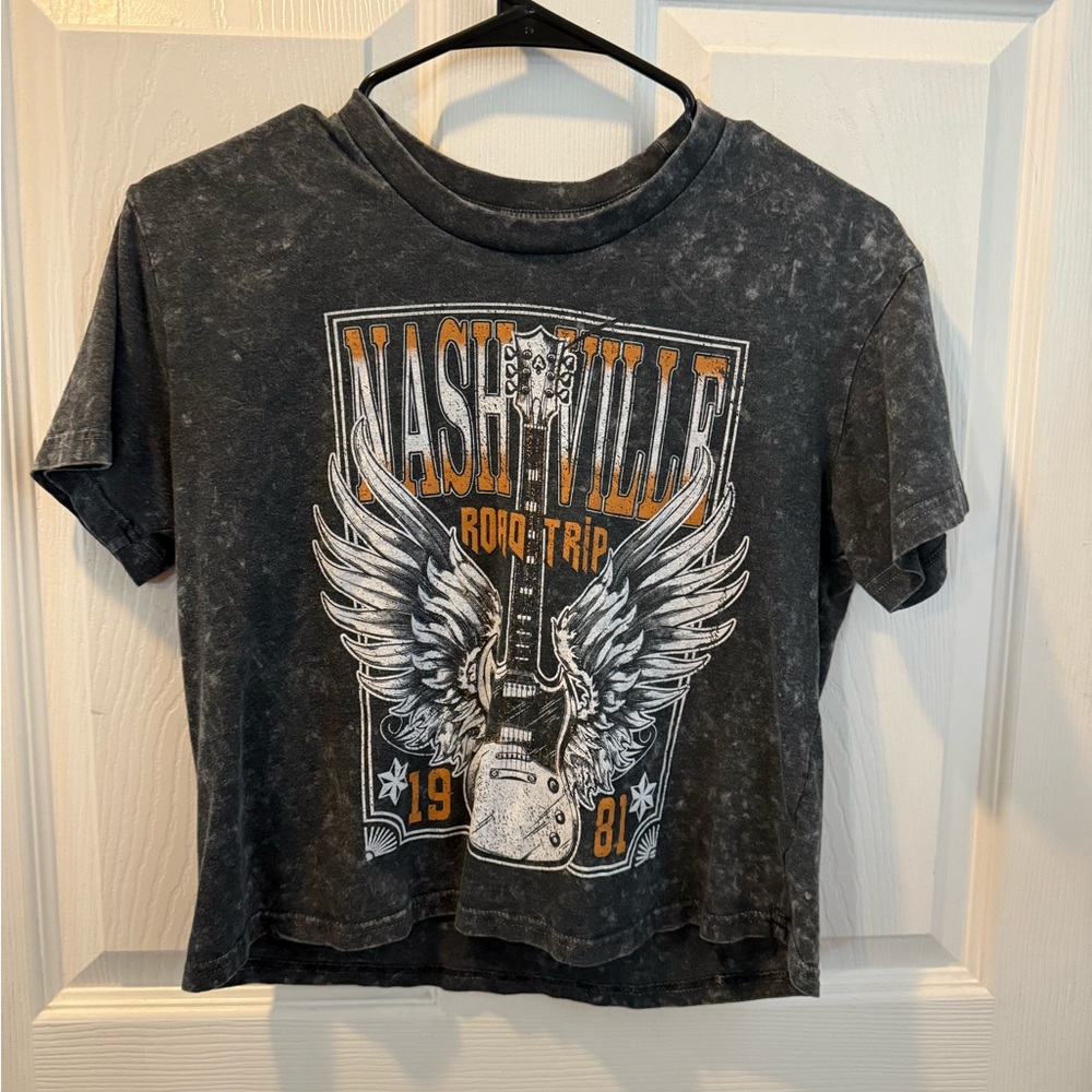 Rebellious One Nashville Graphic Tee - Black and Orange